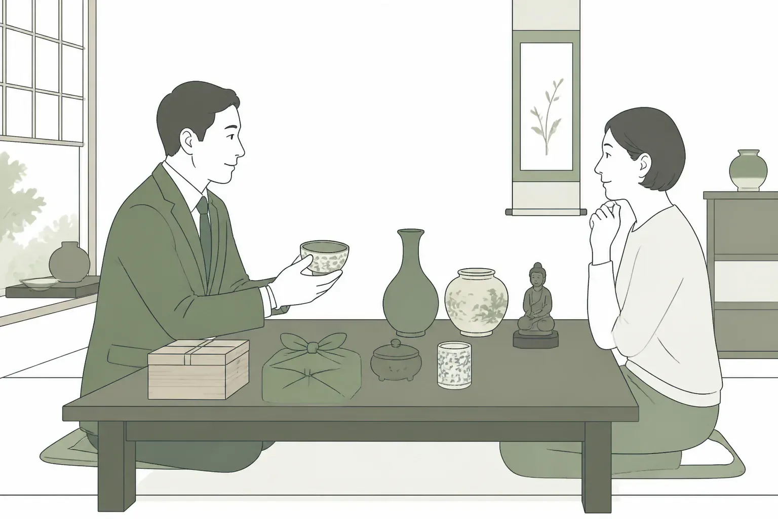 自宅で査定を受ける場面のイメージ